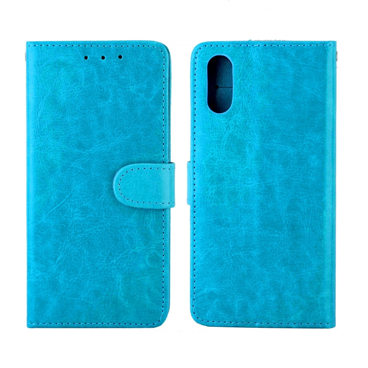 For Samsung Galaxy A02/M02 Crazy Horse Texture Leather Horizontal Flip Protective Case with Holder & Card Slots & Wallet & Photo Frame