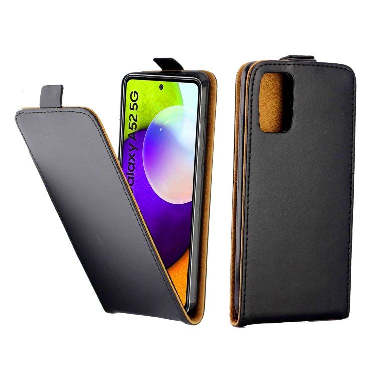 For Samsung Galaxy A52 5G /4G Business Style Vertical Flip TPU Leather Case with Card Slot(Black)