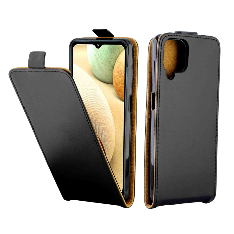 For Samsung Galaxy A12 5G) Business Style Vertical Flip TPU Leather Case with Card Slot(Black)