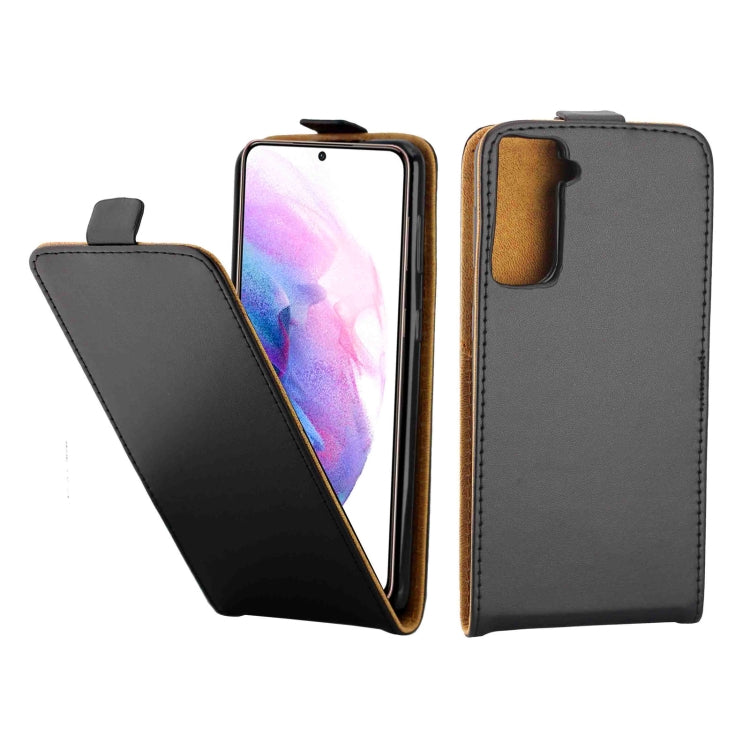 For Samsung Galaxy S21+ 5G/S21 Plus 5G Business Style Vertical Flip TPU Leather Case with Card Slot(Black)