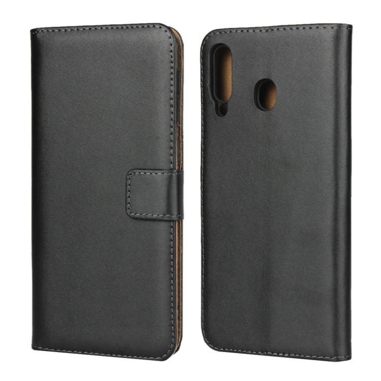 Horizontal Flip Leather Case for Galaxy M30, with Magnetic Buckle & Holder & Card Slots & Wallet(Black)