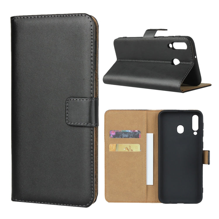 Horizontal Flip Leather Case for Galaxy M30, with Magnetic Buckle & Holder & Card Slots & Wallet(Black)