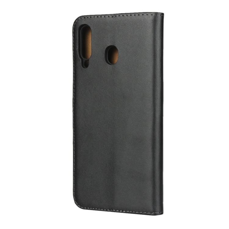 Horizontal Flip Leather Case for Galaxy M30, with Magnetic Buckle & Holder & Card Slots & Wallet(Black)