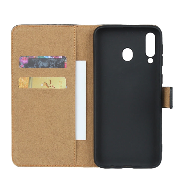 Horizontal Flip Leather Case for Galaxy M30, with Magnetic Buckle & Holder & Card Slots & Wallet(Black)