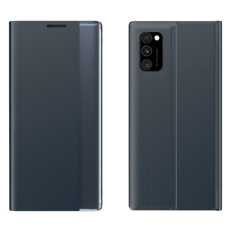 For Samsung Galaxy  A52 5G/4G Side Display Magnetic Horizontal Flip Plain Texture Cloth + PC Case with Holder & Sleep / Wake-up Function