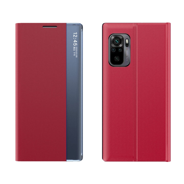 For Xiaomi Redmi  Note 10 Pro 4G Official Global Verison Side Display Magnetic Horizontal Flip Plain Texture Cloth + PC Case with Holder Function