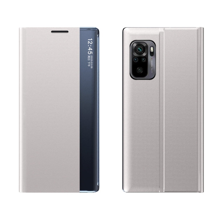 For Xiaomi Redmi  Note 10 Pro 4G Official Global Verison Side Display Magnetic Horizontal Flip Plain Texture Cloth + PC Case with Holder Function