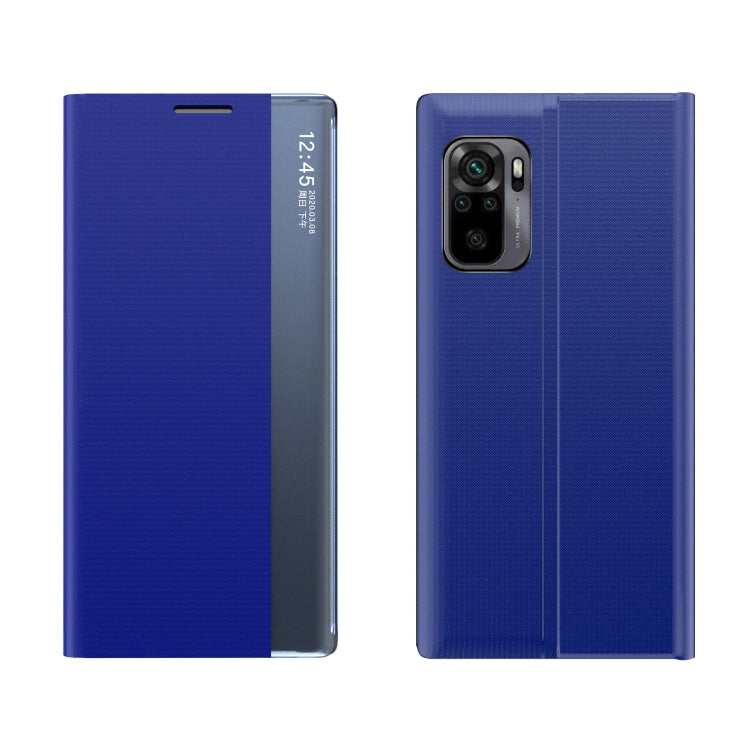 For Xiaomi Redmi  Note 10 Pro 4G Official Global Verison Side Display Magnetic Horizontal Flip Plain Texture Cloth + PC Case with Holder Function