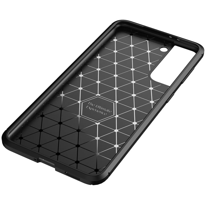 For Samsung Galaxy S21 FE Carbon Fiber Texture Shockproof TPU Case