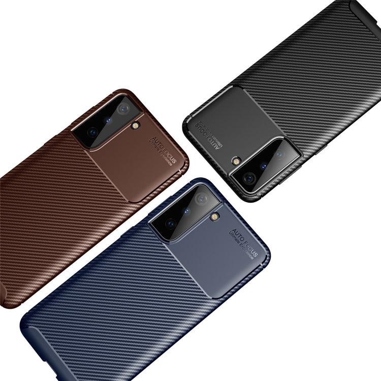 For Samsung Galaxy S21 FE Carbon Fiber Texture Shockproof TPU Case
