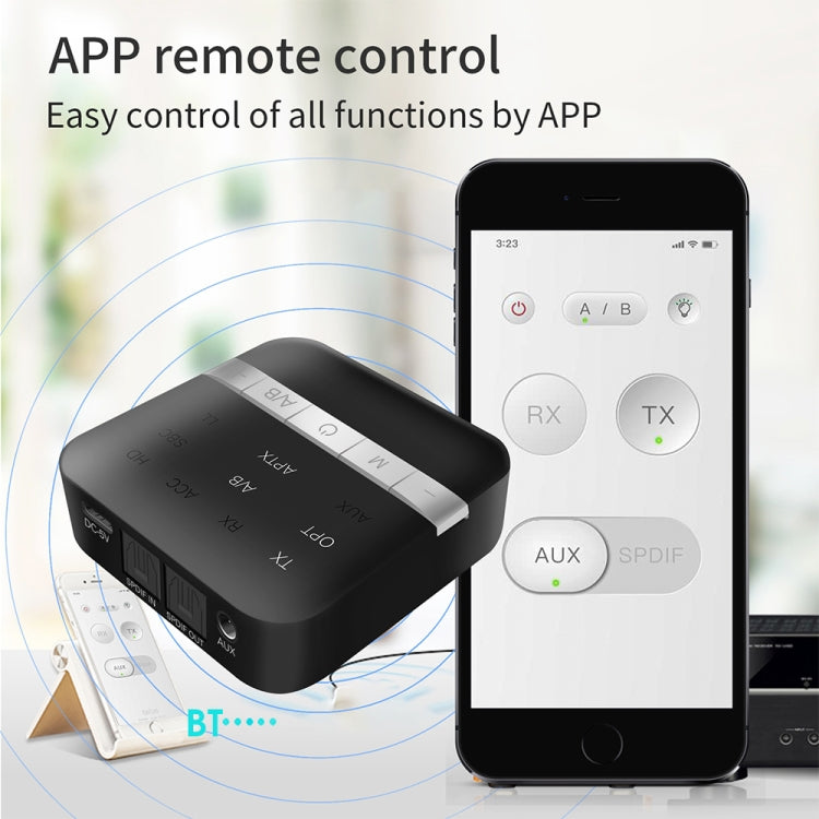 TX200 2 in 1 Bluetooth 5.0 Fiber Coaxial Transmitter Receiver Audio Adapter