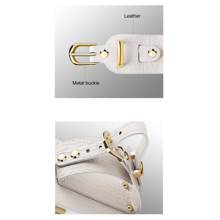 For Samsung Galaxy S21 Plus Electroplated TPU Crocodile Pattern Leather Case with Wrist Strap
