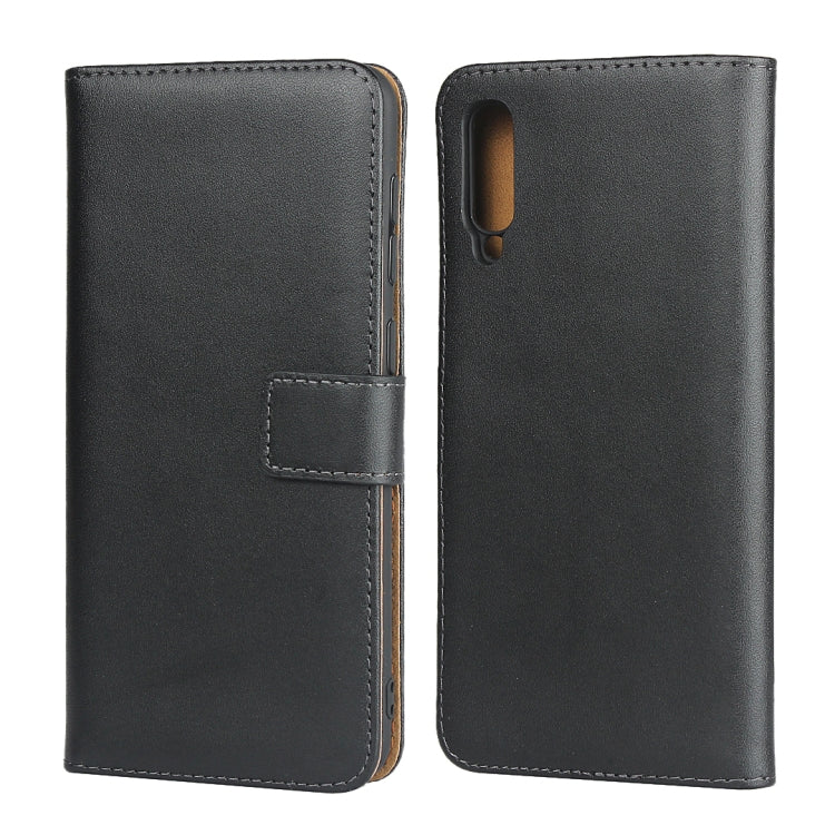 Horizontal Flip Leather Case for Galaxy A50, with Magnetic Buckle & Holder & Card Slots & Wallet(Black)