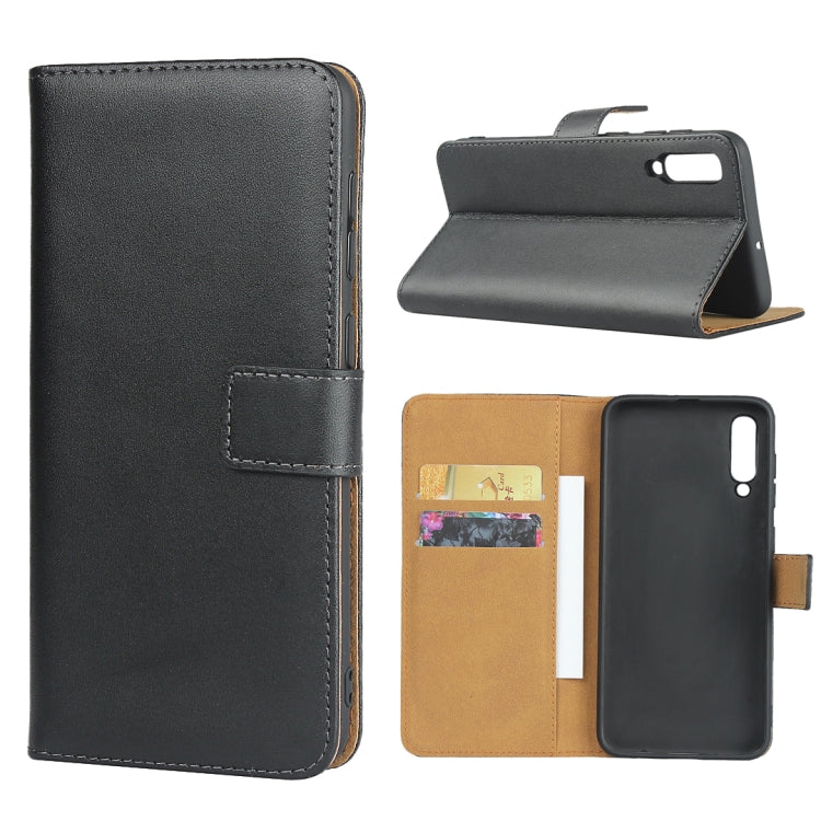 Horizontal Flip Leather Case for Galaxy A50, with Magnetic Buckle & Holder & Card Slots & Wallet(Black)