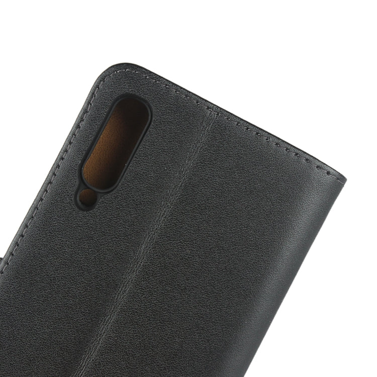 Horizontal Flip Leather Case for Galaxy A50, with Magnetic Buckle & Holder & Card Slots & Wallet(Black)