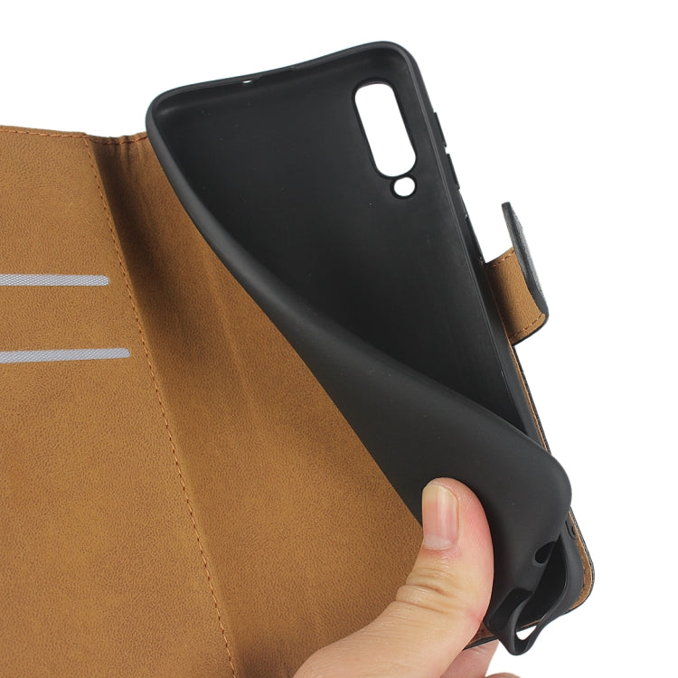 Horizontal Flip Leather Case for Galaxy A50, with Magnetic Buckle & Holder & Card Slots & Wallet(Black)