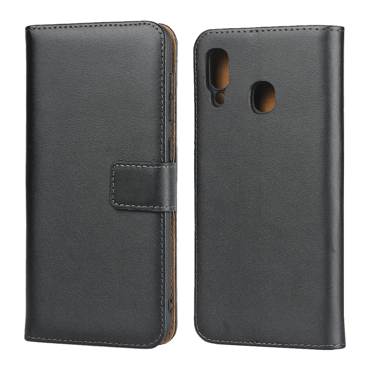 Horizontal Flip Leather Case for Galaxy A30 / A20, with Magnetic Buckle & Holder & Card Slots & Wallet(Black)