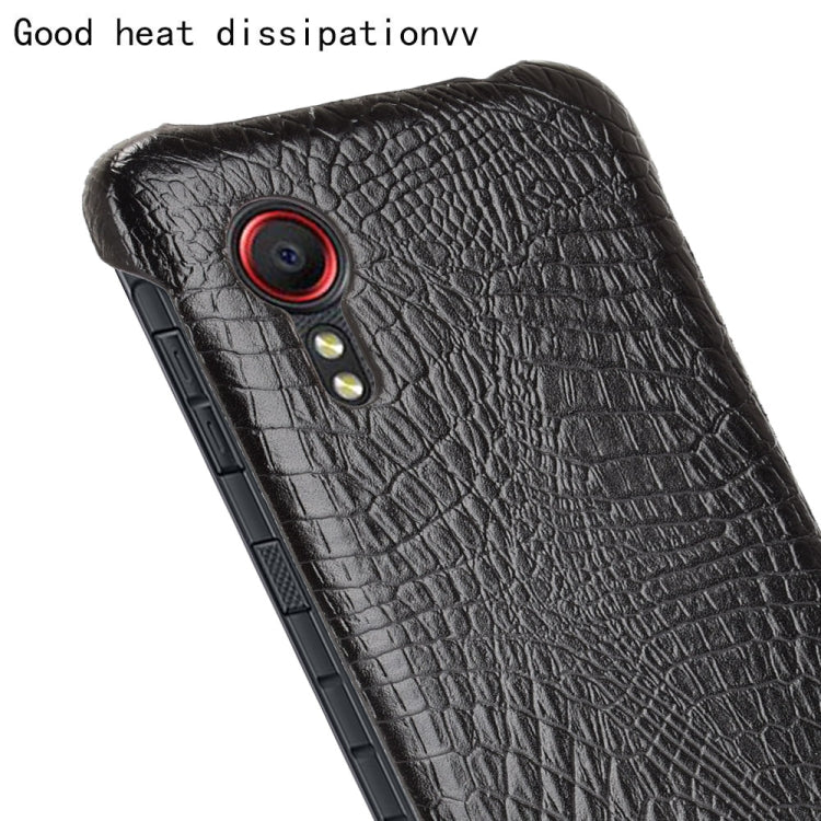 For Samsung Galaxy Xcover 5 Shockproof Crocodile Texture PC + PU Case
