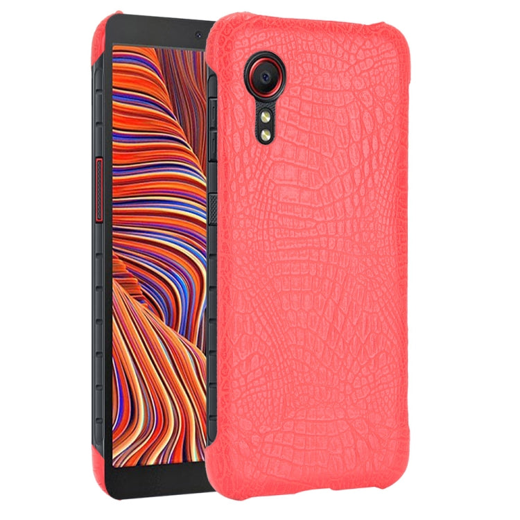 For Samsung Galaxy Xcover 5 Shockproof Crocodile Texture PC + PU Case