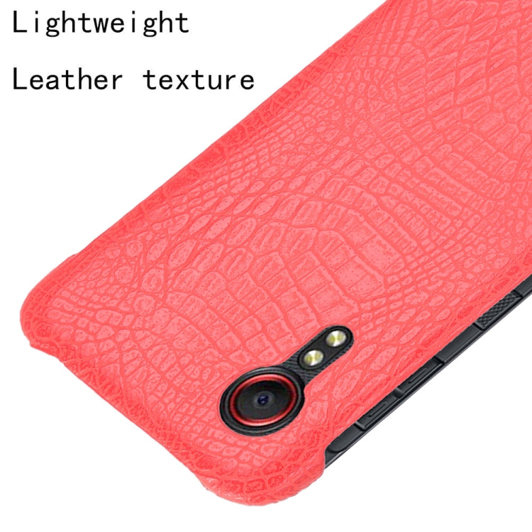 For Samsung Galaxy Xcover 5 Shockproof Crocodile Texture PC + PU Case