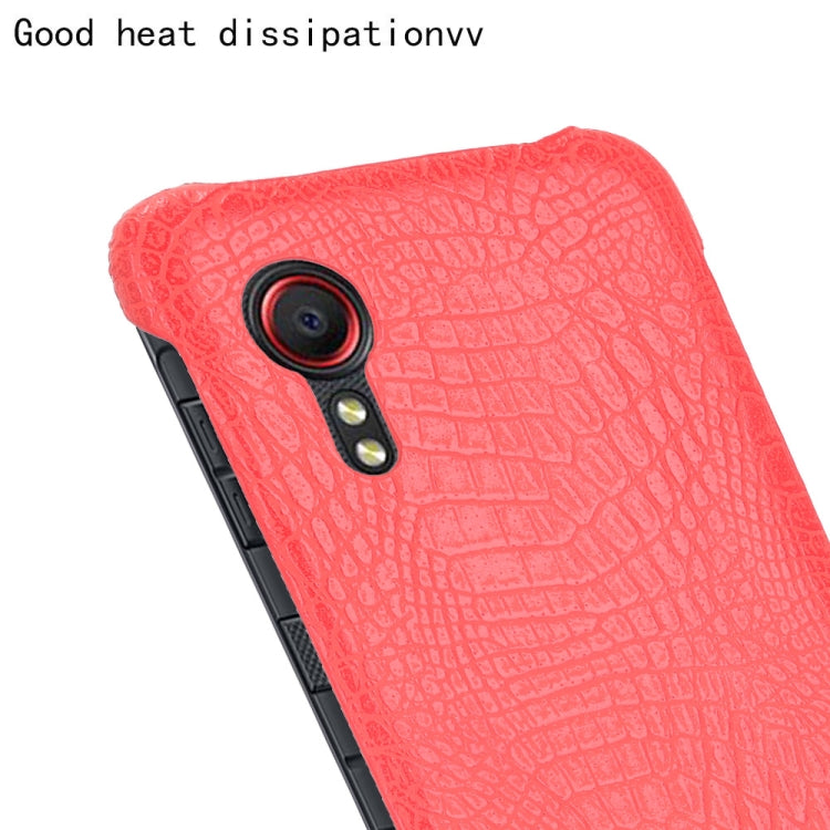 For Samsung Galaxy Xcover 5 Shockproof Crocodile Texture PC + PU Case