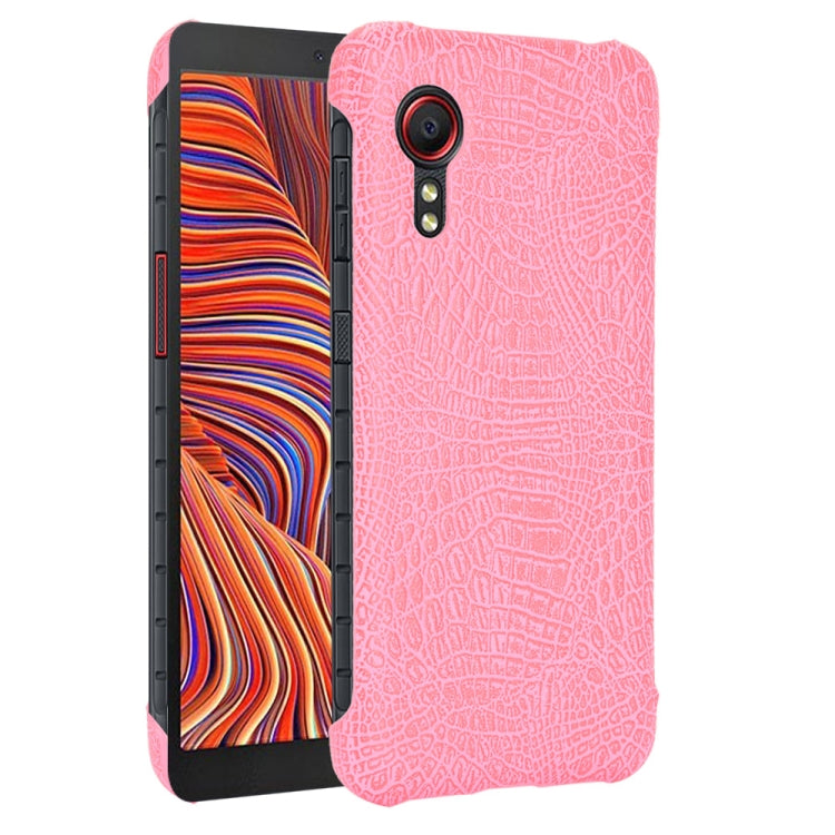 For Samsung Galaxy Xcover 5 Shockproof Crocodile Texture PC + PU Case