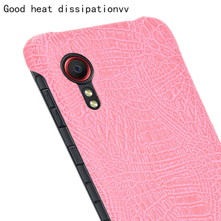 For Samsung Galaxy Xcover 5 Shockproof Crocodile Texture PC + PU Case