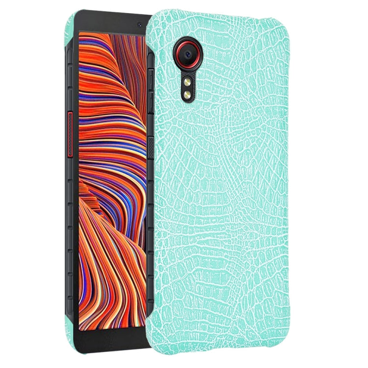 For Samsung Galaxy Xcover 5 Shockproof Crocodile Texture PC + PU Case