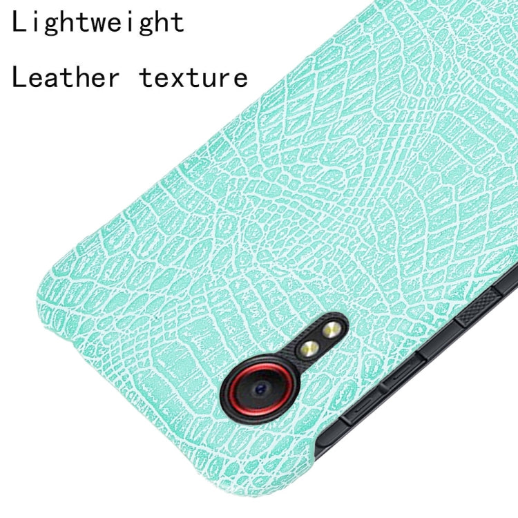 For Samsung Galaxy Xcover 5 Shockproof Crocodile Texture PC + PU Case