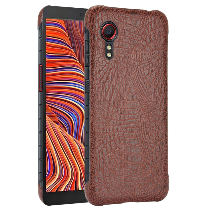 For Samsung Galaxy Xcover 5 Shockproof Crocodile Texture PC + PU Case