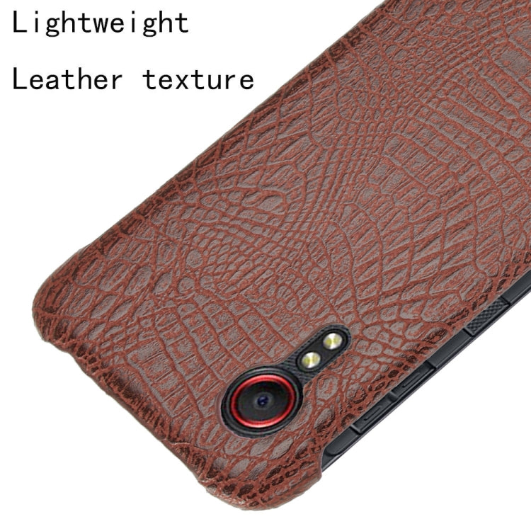 For Samsung Galaxy Xcover 5 Shockproof Crocodile Texture PC + PU Case