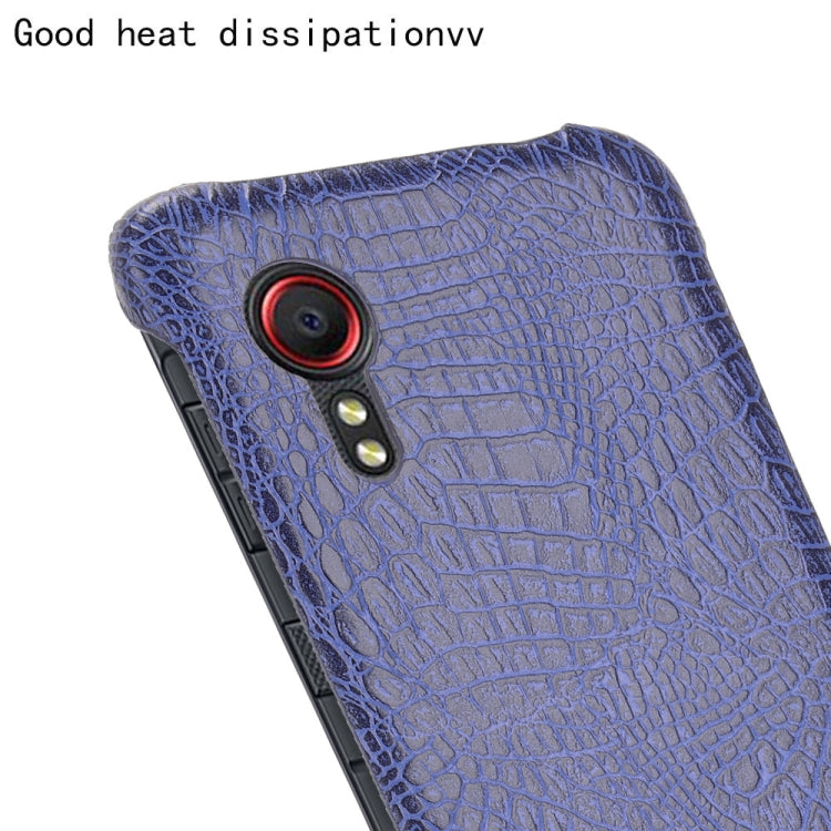 For Samsung Galaxy Xcover 5 Shockproof Crocodile Texture PC + PU Case