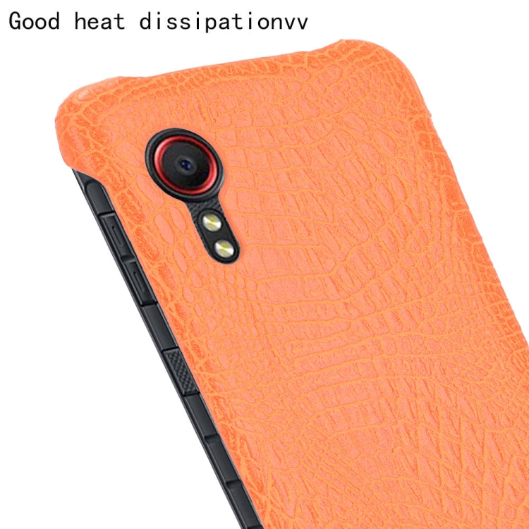 For Samsung Galaxy Xcover 5 Shockproof Crocodile Texture PC + PU Case