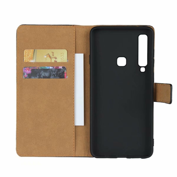 Horizontal Flip Leather Case for Galaxy A9 (2018), with Magnetic Buckle & Holder & Card Slots & Wallet(Black)