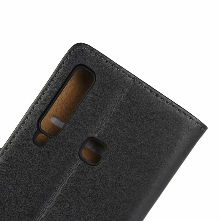 Horizontal Flip Leather Case for Galaxy A9 (2018), with Magnetic Buckle & Holder & Card Slots & Wallet(Black)