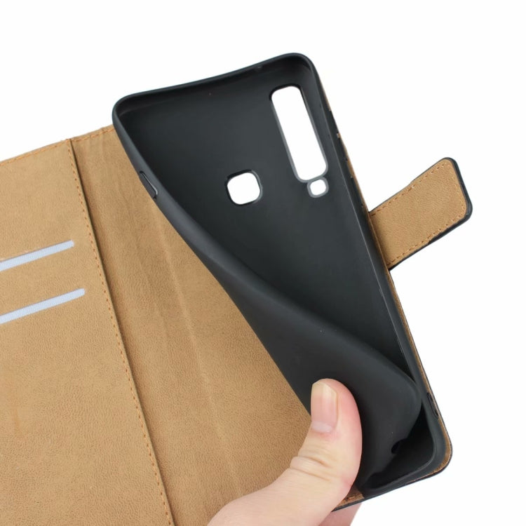 Horizontal Flip Leather Case for Galaxy A9 (2018), with Magnetic Buckle & Holder & Card Slots & Wallet(Black)