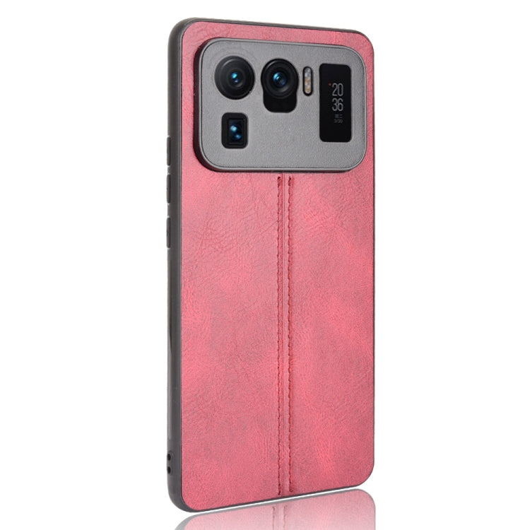 For Xiaomi Mi 11 Ultra Shockproof Sewing Cow Pattern Skin PC + PU + TPU Case