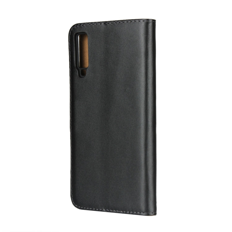 Horizontal Flip Leather Case for Galaxy A7 (2018) / A750, with Magnetic Buckle & Holder & Card Slots & Wallet(Black)