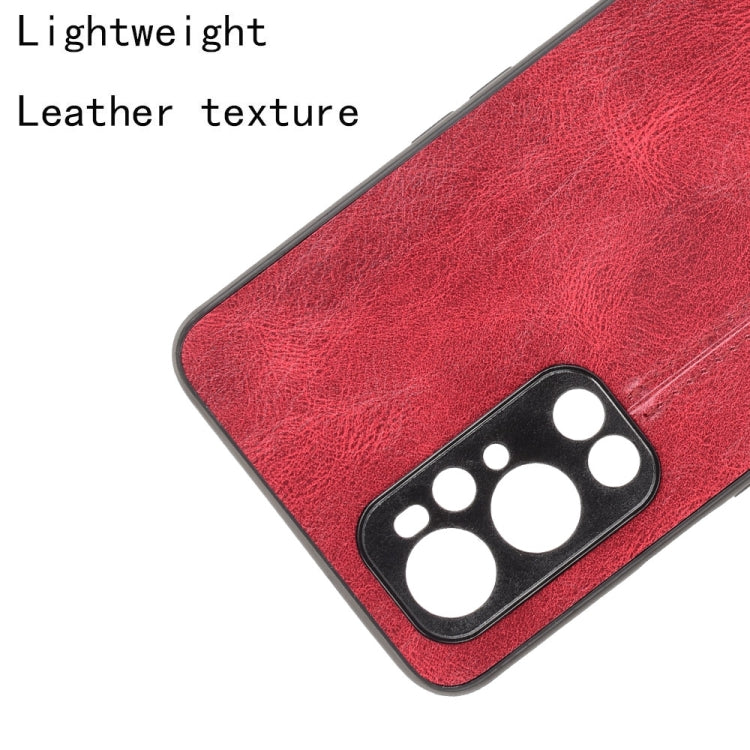 For OnePlus 9 Pro Shockproof Sewing Cow Pattern Skin PC + PU + TPU Case