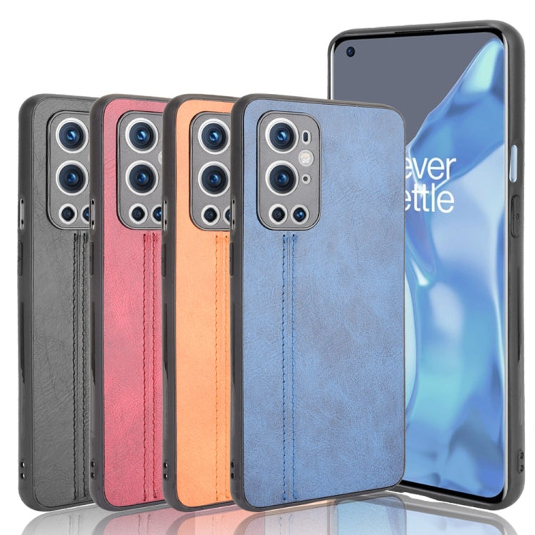 For OnePlus 9 Pro Shockproof Sewing Cow Pattern Skin PC + PU + TPU Case