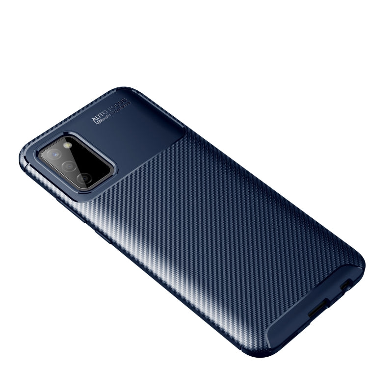 For Samsung Galaxy A22 5G Carbon Fiber Texture Shockproof TPU Case
