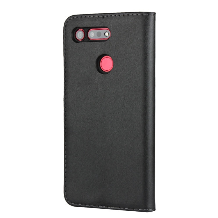 Horizontal Flip Leather Case for Huawei Honor V20, with Magnetic Buckle & Holder & Card Slots & Wallet(Black)
