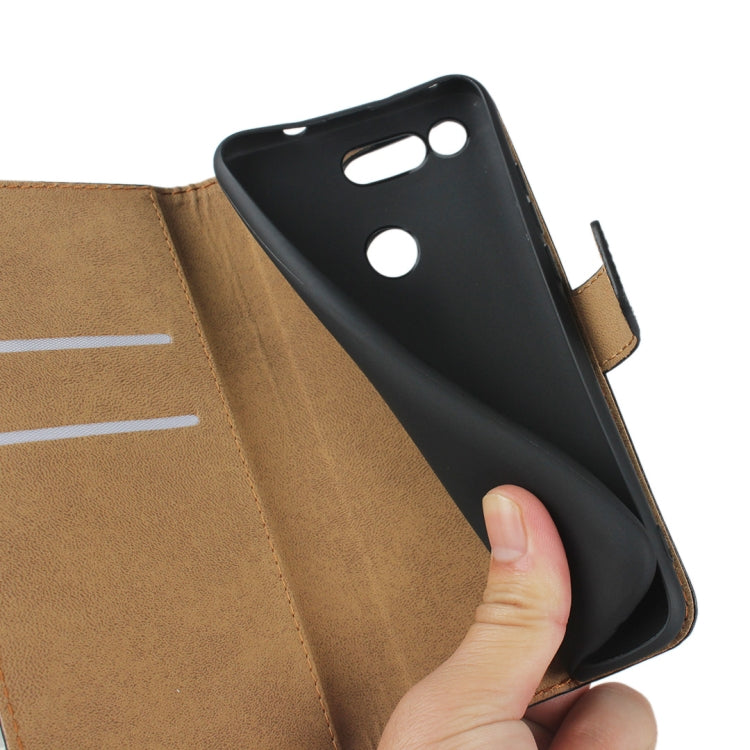 Horizontal Flip Leather Case for Huawei Honor V20, with Magnetic Buckle & Holder & Card Slots & Wallet(Black)