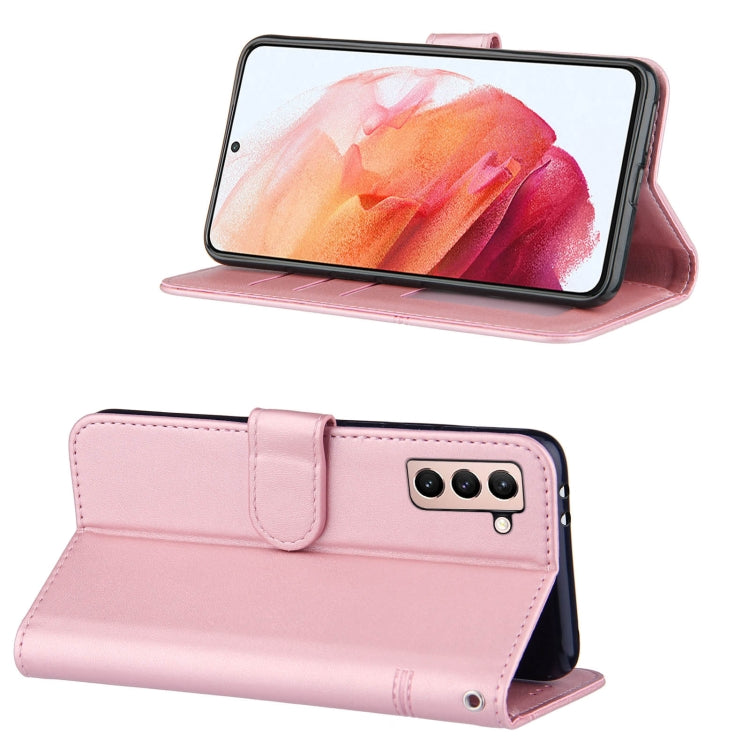 For Samsung Galaxy S21+ 5G Stitching Calf Texture Buckle Horizontal Flip Leather Case with Holder & Card Slots & Wallet & Lanyard