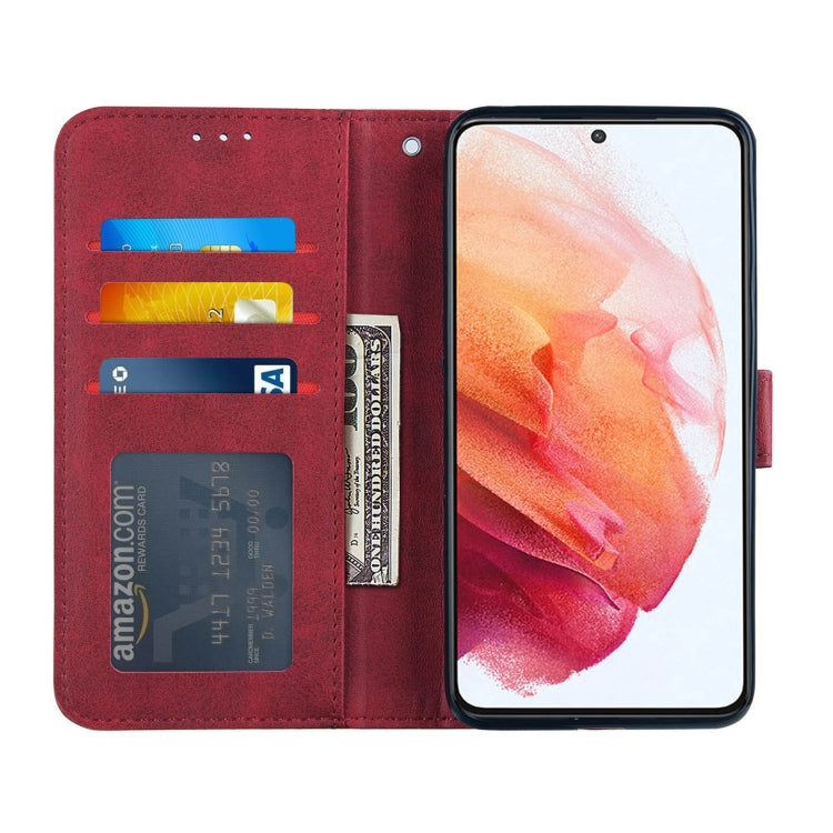 For Samsung Galaxy S21+ 5G Stitching Calf Texture Buckle Horizontal Flip Leather Case with Holder & Card Slots & Wallet & Lanyard