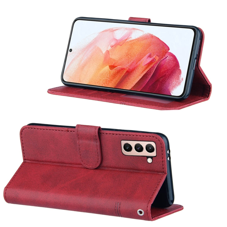 For Samsung Galaxy S21+ 5G Stitching Calf Texture Buckle Horizontal Flip Leather Case with Holder & Card Slots & Wallet & Lanyard
