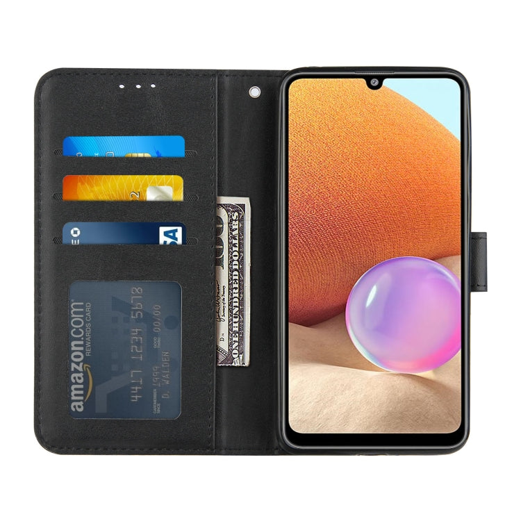 For Samsung Galaxy A32 5G Stitching Calf Texture Buckle Horizontal Flip Leather Case with Holder & Card Slots & Wallet & Lanyard