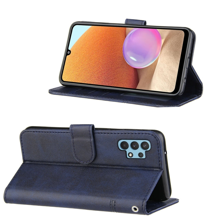 For Samsung Galaxy A32 5G Stitching Calf Texture Buckle Horizontal Flip Leather Case with Holder & Card Slots & Wallet & Lanyard