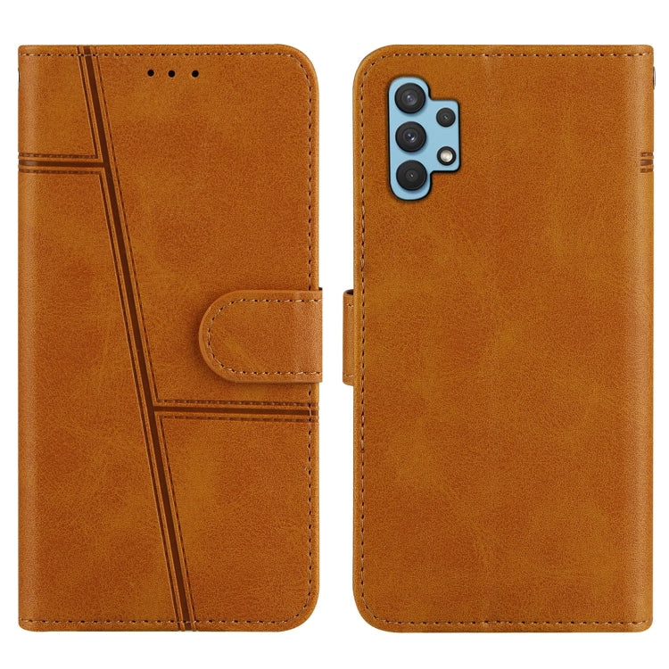 For Samsung Galaxy A32 5G Stitching Calf Texture Buckle Horizontal Flip Leather Case with Holder & Card Slots & Wallet & Lanyard