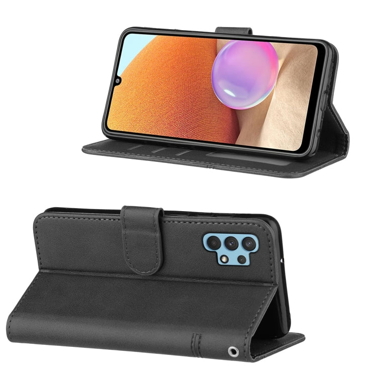 For Samsung Galaxy A32 4G Stitching Calf Texture Buckle Horizontal Flip Leather Case with Holder & Card Slots & Wallet & Lanyard